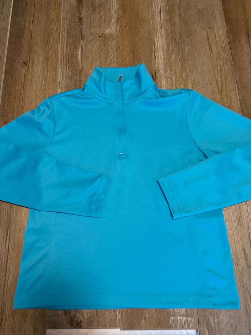 Nike Golf Dri Fit Turquoise Blue Half-Zip Athletic Pullover